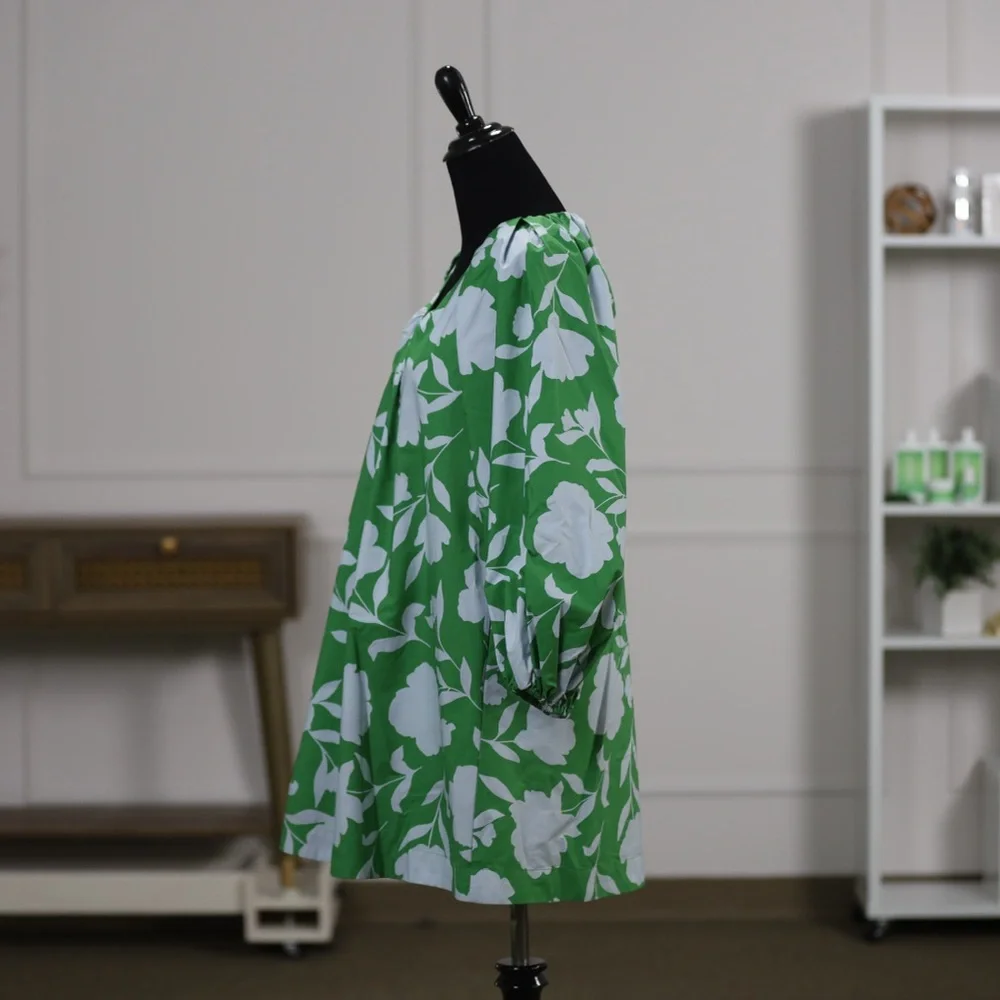 Kate Spade Green and Light Blue Oversized Tunic Dress - Picture 5 of 9